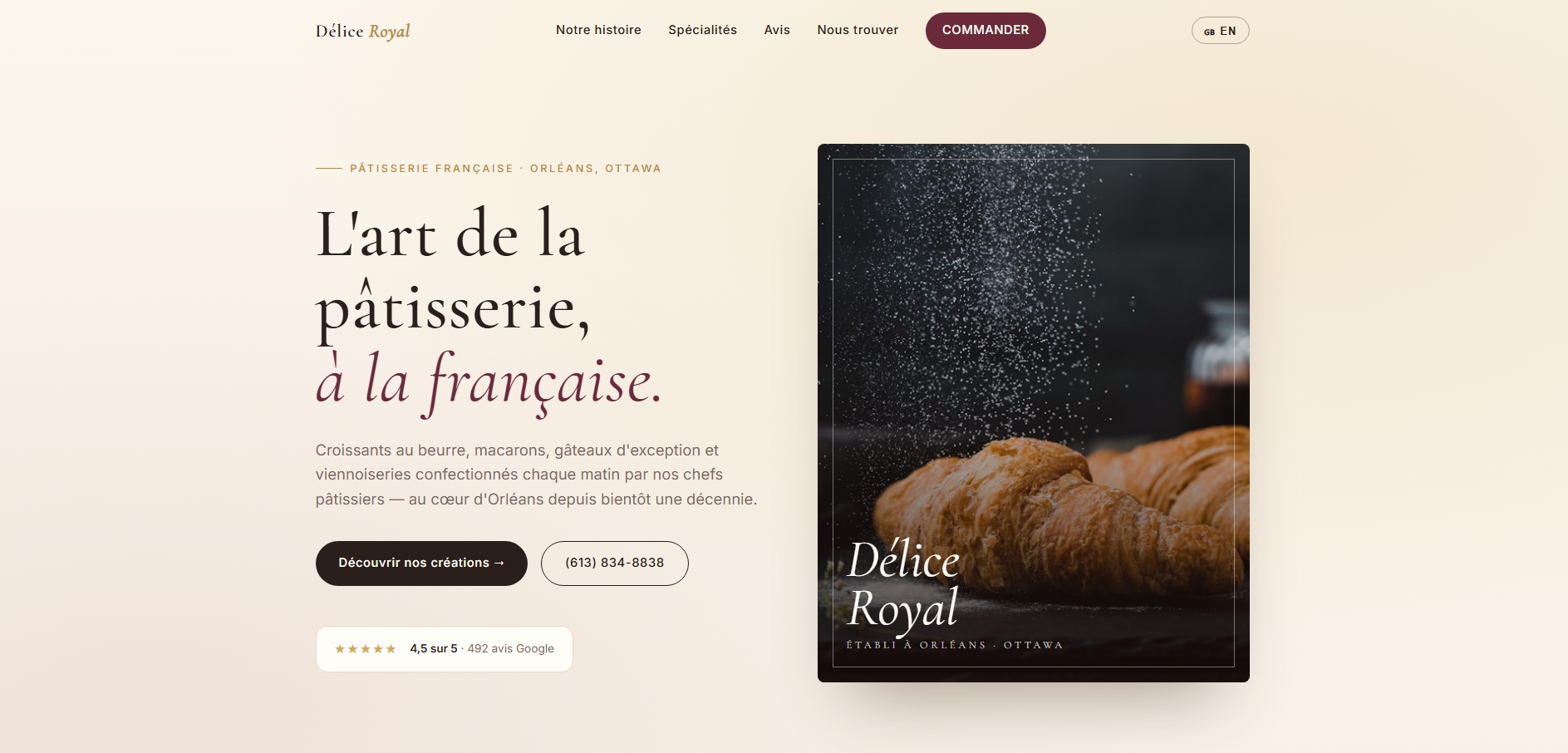 Délice Royal site preview